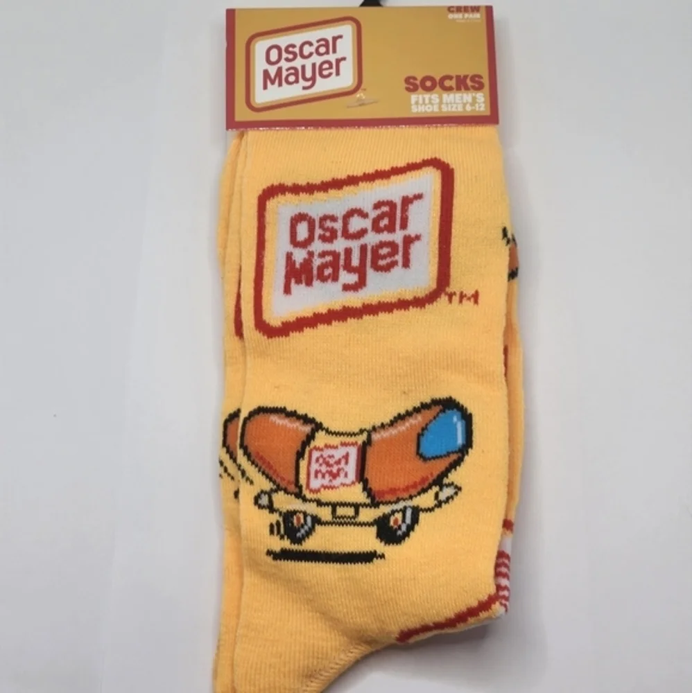 Novelty Crew‎ Socks Ketchup, Hot Dogs, Mac&Cheese Mens 6-12